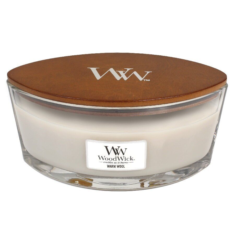 Ароматична свічка з ароматом теплої шерсті Woodwick Ellipse Warm Wool 453 г - фото №1 Ароматична свічка з ароматом теплої шерсті Woodwick Ellipse Warm Wool 453 г - фото №1